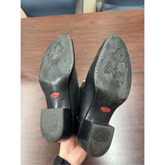 Durango Youth Black Lizard Print Cowboy Boots Size 3.5 - Picture 6 of 11